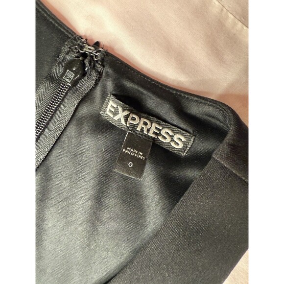 Express Women's Sleeveless Little Black Mini Dress with Cutouts & Keyhole Size 0 - Picture 4 of 5